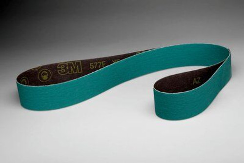 3M Cloth Belt 577F, 100 Grit YF-Weight, 1-1/2 in x 60 in, Film-Lok, Single-Flex (Qty. 50)