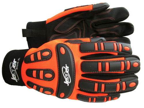 Jester #MX209L MX-Series PVC Padded Palm Impact Gloves, Large (1 Pair)