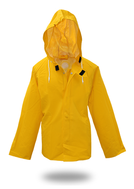 BOSS 50mm Yellow PVC Poly Lined Rain Jacket, Size X-Large (1 Pair)