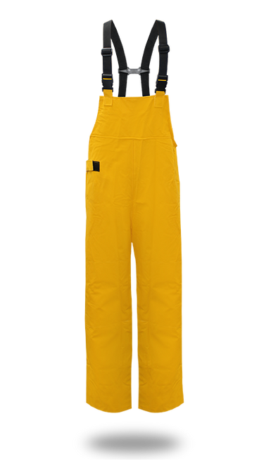 BOSS 50mm Yellow PVC Poly Lined Bib Overalls, Size 3XL (1 Pair)