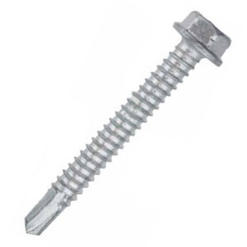 Elco EAJ675 - 1/4-20 X 5" Hex Washer Head 300 Series Bi-Flex Stainless Steel Self Drilling Screws, #5 Point, Stalgard GB Coating (250/Bulk Pkg.)