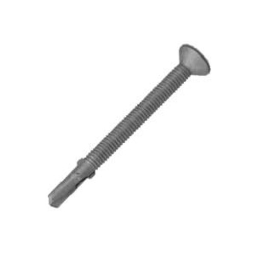 Elco #10-24 x 1-7/16" Self-Drilling Screws, Wood to Metal Reamers, #3 Phillips Wafer Head, #3 Point w/Wings, Steel, Gray Stalgard Coating (4,000/Bulk Pkg.)