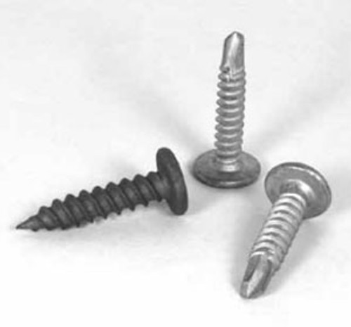 Elco #10-12 x 2" Architectural Roof Clip Self-Drilling Screws for Wood and Light Gauge Steel Applications, Pancake Head with #2 Phillips Drive, Piercing Point, Carbon Steel, Gray Stalgard Coating (2,000/Bulk Pkg.)