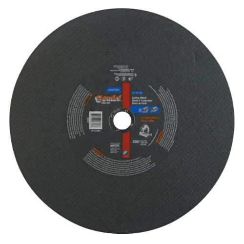 Norton Gemini Chop Saw Reinforced Chopsaw Wheel, 14 in Dia, 7/64 in Thick, Alum. Oxide, 1 EA, #66253306627