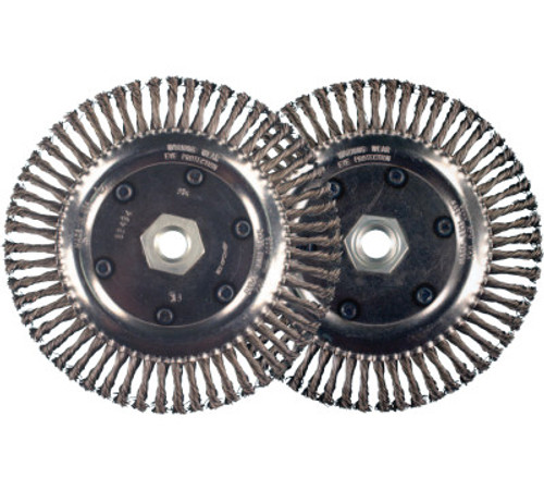 Pferd 6 7/8" X 5/8"-11 Twin Nut Stringer-Bead Knot Wheel Brushes, .020 Steel  56 KT #88032 (1/Pkg.)