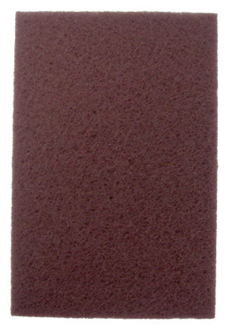 Weiler Non-Woven Hand Pad, General Purpose, 6 in x 9 in, Medium/Coarse, Brown, 60 EA, #51444