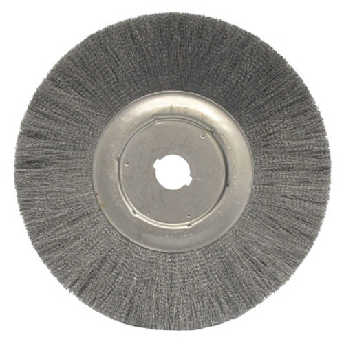 Weiler Narrow Face Crimped Wire Wheel, 15 in D, .0118 Steel Wire, 2 CTN, #1339