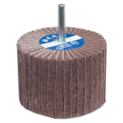 Merit Abrasives Interleaf Flap Wheels with Mounted Steel Shanks, 3 in x 2 in, 180 Grit, 1 EA, #8834144461