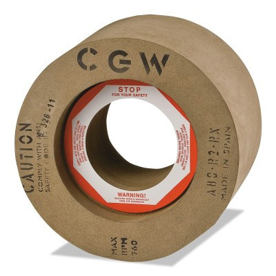 CGW Abrasives Rubber Feed Regulating Wheels, 12 X 6, 5" Arbor, 80, R, 1 EA, #35288