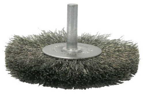 Weiler Crimped Wire Radial Wheel Brush, 3 in D, .0118 Steel Wire, 10/PK, #17965 Weiler Crimped Wire Radial Wheel Brush, 3 in D, .0118 Steel Wire, 10/PK, #17965