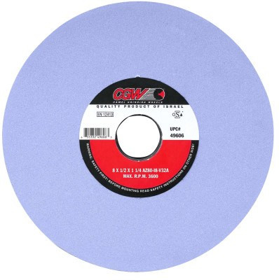 CGW Abrasives AZ Cool Blue Surface Grinding Wheels, Type 7, 12 X 2, 3" Arbor, 46, I, 1 EA, #34434