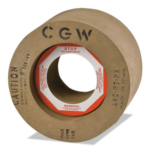 CGW Abrasives Rubber Feed Regulating Wheels, Type 7, 12 X 8, 5" Arbor, 80, R, 1 EA, #35303