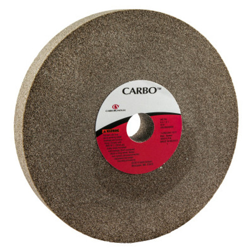 Carborundum Bench and Pedestal Wheels, Type 1, 8 in Dia., 1 in Thick, 60 Grit, M Grade, 1 EA, #5539509956