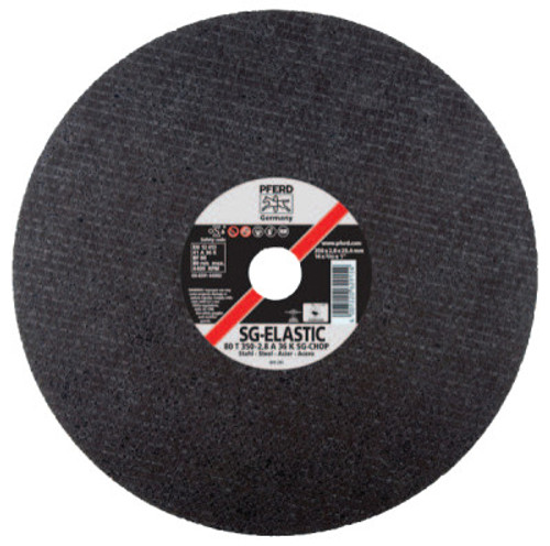 Pferd A-SG Chop Saw Cut-Off Wheel, 14 in Dia, 3/32 in Thick, 36 Grit, Alum Oxide, 10 EA, #64502