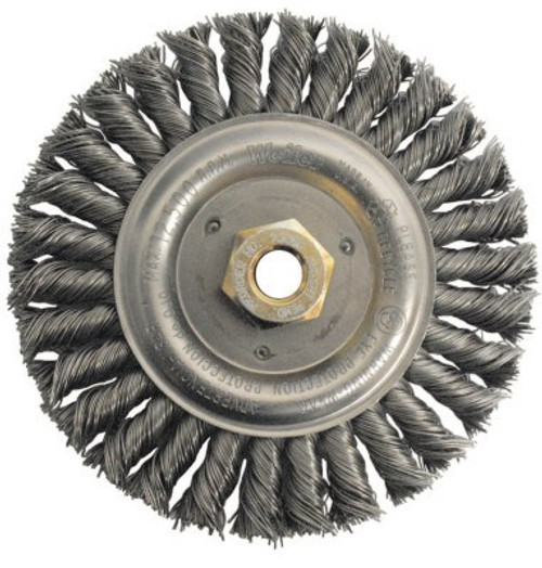 Weiler Dually? Stringer Bead Wheel, 5 in D x 3/16 in W, .02 in Carbon Steel, 12,500 rpm, 5 EA, #79802