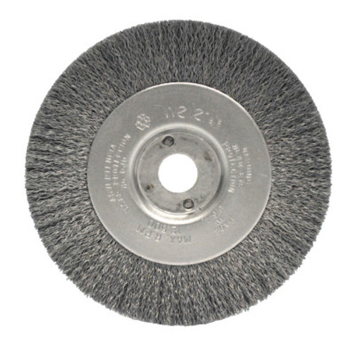 Weiler Narrow Face Crimped Wire Wheel, 4 in D, .014 in Steel, M14 x 2.0 Nut, 5 CTN, #13077