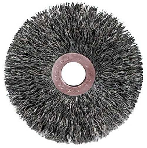 Weiler Copper Center? Wire Wheel, 1 in D x 3/16 in W, .006 in Steel Wire, 20,000 rpm, 10 EA, #15071