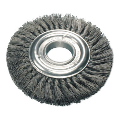 Advance Brush Standard Twist Double Row Knot Wheel, 10 D x 1 1/4 W, .012 Steel, 4,800 rpm, 1 EA, #82038