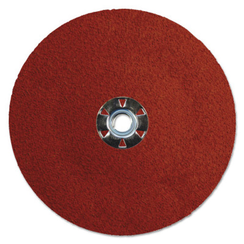 Weiler Tiger Ceramic Resin Fiber Discs, 7 in Dia, 5/8 Arbor, 24 Grit, Ceramic, 25 BX, #69894