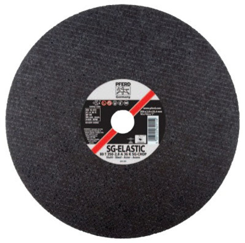 Pferd A-SG Chop Saw Cut-Off Wheel, 16 in Dia, 1/8 in Thick, G, 36 Grit, Alum Oxide, 10 EA, #64503