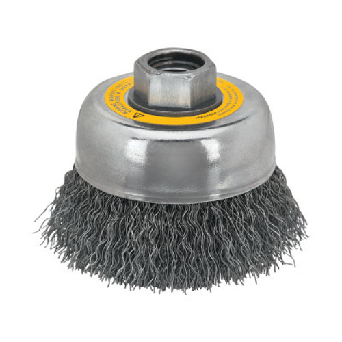 DeWalt Cup Brushes, 5 in Dia., 5/8 in - 11 Arbor, 0.014 in, Carbon Steel Wire, 1 EA, #DW4922