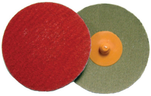 Weiler Plastic Button Style Blending Discs, Ceramic, 3 in Dia., 80 Grit, 100 CA, #60177