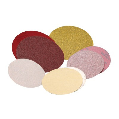 Carborundum Premier Red Zirconia Resin Paper Discs, Aluminum Oxide, 6 in, 80 Grit, Stick On, 50/PK, #5539521300