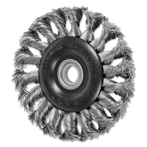 Advance Brush Standard Twist Knot Wheel, 3 in D, .014 in Stainless Steel, 25,000 rpm, 10 EA, #81801