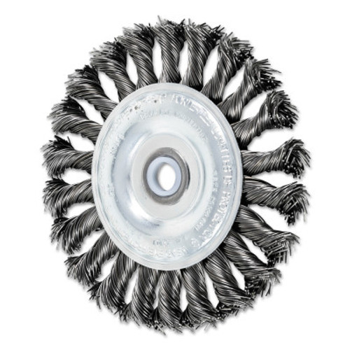 Advance Brush Full Cable Twist Single Row Wheel, 4 D x 3/8 W, .02 in Carbon Steel, 20,000 rpm, 10 EA, #82101