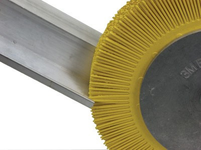 3M Scotch-Brite? Radial Bristle Brush, 8 in D x 1 in W, 6,000 rpm, Grit 80, 1 EA, #7100138333