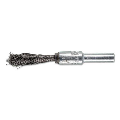 Advance Brush Singletwist Knot End Brushes, Carbon Steel, 20,000 rpm, 1/4" x 0.006", 10 EA, #83107