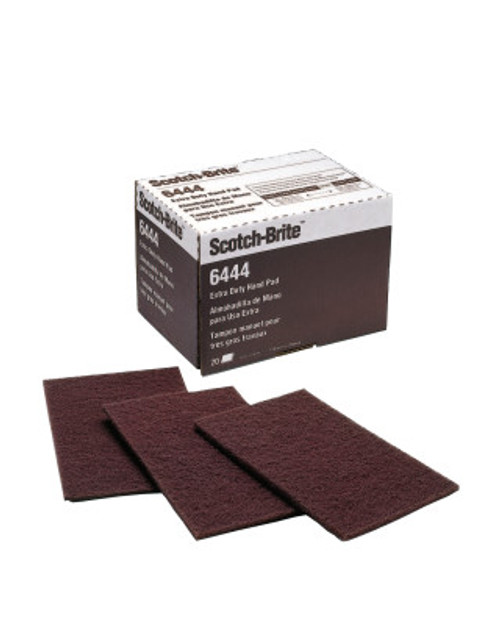 3M Scotch-Brite Hand Pads, Fine, Aluminum Oxide, Brown, 20 PK, #7000028548