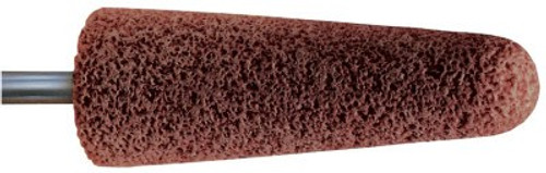 Pferd Mounted Point Abrasive Bits, 1 in Dia, 1 in Thick, 60 Grit Brown Alumina, 10 EA, #35149