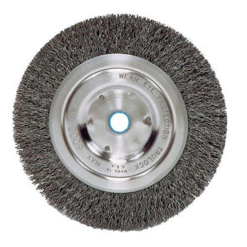 Weiler Vortec Pro Crimped Wire Wheel, 5 in D, .014 Carbon Steel, 6,000 rpm, Retail Pk, 1 EA, #36063