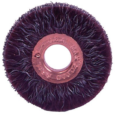 Weiler Polyflex Small Diameter Wire Wheel, 2 in D x 1/4 in W, .014 Steel, 20,000 rpm, 2 EA, #35070