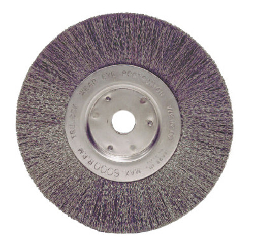 Weiler Narrow Face Crimped Wire Wheel, 6 in D x 3/4 W, .0118 Stainless Steel, 6,000 rpm, 1 EA, #1705