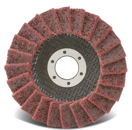CGW Abrasives Flap Discs, Surface Conditioning, T27, 4 1/2 in, Fine, 7/8 in Arbor, 13,300 rpm, 10 EA, #70124