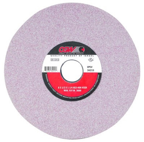CGW Abrasives Tool & Cutter Wheels, Ceramic, Type 1, 8 X 1/2, 1 1/4" Arbor, 46, K, 1 EA, #34214 CGW Abrasives Tool & Cutter Wheels, Ceramic, Type 1, 8 X 1/2, 1 1/4" Arbor, 46, K, 1 EA, #34214