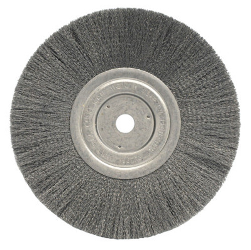 Weiler Narrow Face Crimped Wire Wheel, 8 in D x 3/4 W, .006 Stainless Steel, 6,000 rpm, 1 EA, #1775