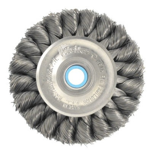 Weiler Wide Face Standard Twist Knot Wire Wheel, 12" Dia. x 1 1/4"W, 0.016, 3,600 rpm, 1 EA, #9530