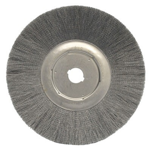 Weiler Narrow Face Crimped Wire Wheel, 12 in D, .014 Steel, 1 1/4 in Arbor, 2 EA, #1329