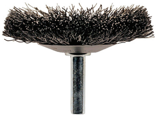 Advance Brush Flared Crimped Cup Brushes, Stainless Steel, 20,000 rpm, 3" x 0.006", 1 EA, #82876