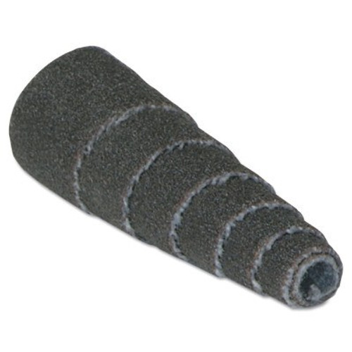 Merit Abrasives Aluminum Oxide Spiral Rolls Full Tapers, 5/8 x 1 1/2 x 1/8, 100 Grit, 100 PK, #8834181776