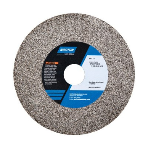 Norton Gemini Bench and Pedestal Wheels, Type 1, 6 in Dia., 36/46 Grit, Coarse Grade, 1 EA, #7660788260