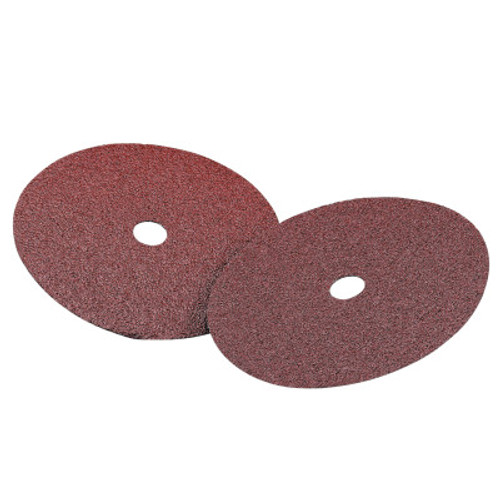 Carborundum Carbo White Fiber Disc, Aluminum Oxide, 5 in Dia., 80 Grit, 25 BX, #77696000142