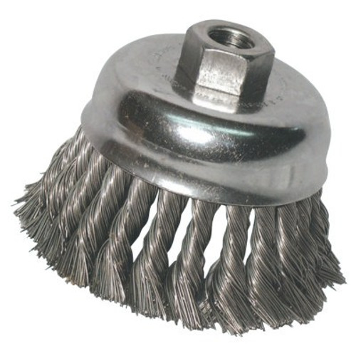 Anchor Products Knot Wire Cup Brush, 6 in Dia., 5/8-11 Arbor, .025 in Carbon Steel, 1 EA, #94881 Anchor Products Knot Wire Cup Brush, 6 in Dia., 5/8-11 Arbor, .025 in Carbon Steel, 1 EA, #94881