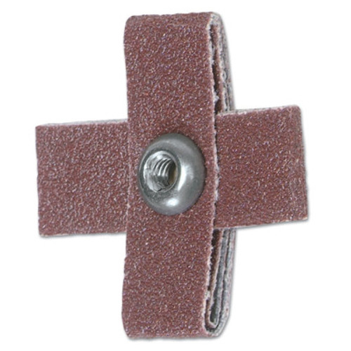 Merit Abrasives Cross Pads, Aluminum Oxide, 1 1/2 x 1 1/2 x 1/2, 120 Grit, 1 EA, #8834182148