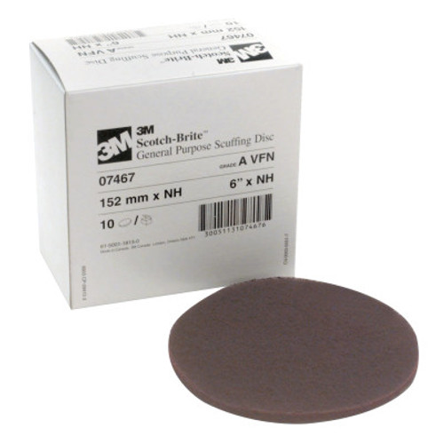 3M Scotch-Brite Scuffing Discs, 6", 4000 rpm, Maroon, 10 BX, #7000120838