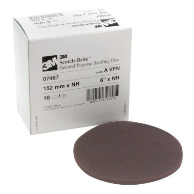 3M Scotch-Brite Scuffing Discs, 6", 4000 rpm, Maroon, 10 BX, #7000120838