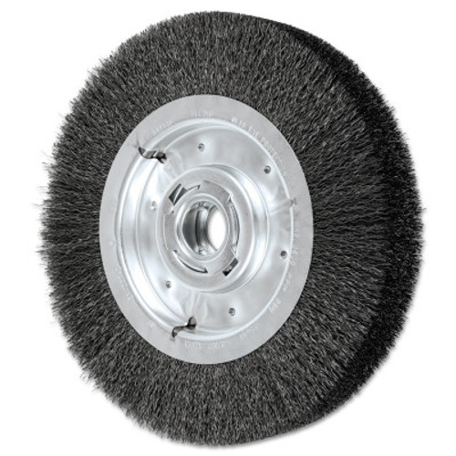 Advance Brush Wide Face Crimped Wire Wheel Brush, 10 D x 2 1/8 W, .012 Carbon Steel, 3,600 rpm, 1 EA, #81253